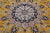 Gold 9' 1" X 18' 2" Handmade Persian Nain Wool & Silk Rug - Q24039