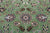 Green 8' Square Wool & Silk Persian Nain Hand Knotted Rug - Q24041