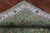 Green 8' Square Wool & Silk Persian Nain Hand Knotted Rug - Q24041