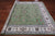 Green 8' Square Wool & Silk Persian Nain Hand Knotted Rug - Q24041