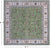 Green 8' Square Wool & Silk Persian Nain Hand Knotted Rug - Q24041