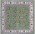 Green 8' Square Wool & Silk Persian Nain Hand Knotted Rug - Q24041