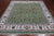Green 8' Square Wool & Silk Persian Nain Hand Knotted Rug - Q24041
