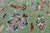 Green 8' Square Wool & Silk Persian Nain Hand Knotted Rug - Q24041