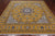Gold 8' Square Wool & Silk Persian Nain Hand-Knotted Rug - Q24043