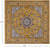 Gold 8' Square Wool & Silk Persian Nain Hand-Knotted Rug - Q24043
