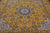 Gold 8' Square Wool & Silk Persian Nain Hand-Knotted Rug - Q24043