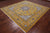 Gold 8' Square Wool & Silk Persian Nain Hand-Knotted Rug - Q24043