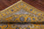 Gold 9' Square Persian Nain Hand Knotted Wool & Silk Rug - Q24048