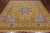 Gold 9' Square Persian Nain Hand Knotted Wool & Silk Rug - Q24048