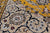 Gold 9' Square Persian Nain Hand Knotted Wool & Silk Rug - Q24048