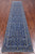 Blue Persian Nain Hand Knotted Wool & Silk Runner Rug 2' 7" X 14' 2" - Q24050