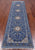 Blue 2' 8" X 10' 3" Persian Nain Handmade Wool & Silk Runner Rug - Q24051