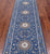 Blue 2' 8" X 10' 3" Persian Nain Handmade Wool & Silk Runner Rug - Q24051