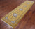 Gold 2' 8" X 10' 1" Runner Persian Nain Handmade Wool & Silk Rug - Q24052