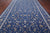 Blue 9' 0" X 19' 1" Persian Nain Handmade Wool & Silk Rug - Q24053