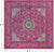 Pink 8' Square Wool & Silk Persian Nain Hand-Knotted Rug - Q24054