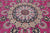 Pink 9' Square Persian Nain Handmade Wool & Silk Rug - Q24055