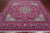 Pink 9' Square Persian Nain Handmade Wool & Silk Rug - Q24055