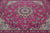Pink 9' Square Persian Nain Handmade Wool & Silk Rug - Q24055