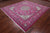 Pink 9' Square Persian Nain Handmade Wool & Silk Rug - Q24055