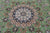 Green 8' Square Wool & Silk Persian Nain Handmade Rug - Q24057