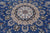 Blue 10' 3" X 14' 5" Persian Nain Handmade Wool & Silk Rug - Q24058