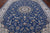 Blue 10' 3" X 14' 5" Persian Nain Handmade Wool & Silk Rug - Q24058