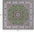 Green 8' Square Wool & Silk Persian Nain Hand Knotted Rug - Q24061