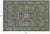 Green 6' 1" X 9' 2" Persian Nain Handmade Wool & Silk Rug - Q24099