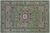 Green 6' 1" X 9' 2" Persian Nain Handmade Wool & Silk Rug - Q24099