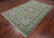 Green 6' 1" X 9' 2" Persian Nain Handmade Wool & Silk Rug - Q24099