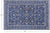 Blue 6' 0" X 9' 2" Persian Nain Handmade Wool & Silk Rug - Q24063