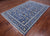 Blue 6' 0" X 9' 2" Persian Nain Handmade Wool & Silk Rug - Q24063