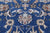 Blue 6' 0" X 9' 2" Persian Nain Handmade Wool & Silk Rug - Q24063