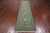 Green 2' 9" X 11' 10" Runner Persian Nain Handmade Wool & Silk Rug - Q24064