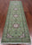 Green 2' 8" X 10' 0" Persian Nain Hand-Knotted Wool & Silk Runner Rug - Q24065