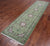 Green 2' 8" X 10' 0" Persian Nain Hand-Knotted Wool & Silk Runner Rug - Q24065
