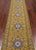Gold 2' 7" X 14' 4" Runner Persian Nain Handmade Wool & Silk Rug - Q24069