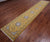 Gold 2' 7" X 14' 4" Runner Persian Nain Handmade Wool & Silk Rug - Q24069