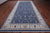 Blue 8' 1" X 16' 4" Handmade Persian Nain Wool & Silk Rug - Q24072