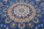 Blue 8' 0" X 16' 5" Persian Nain Hand-Knotted Wool & Silk Rug - Q24073