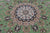 Green 9' 0" X 12' 2" Persian Nain Hand Knotted Wool & Silk Rug - Q24075
