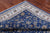 Blue 9' Square Persian Nain Handmade Wool & Silk Rug - Q24076