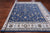 Blue 9' Square Persian Nain Handmade Wool & Silk Rug - Q24076