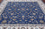 Blue 9' Square Persian Nain Handmade Wool & Silk Rug - Q24076