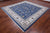 Blue 9' Square Persian Nain Handmade Wool & Silk Rug - Q24076
