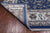 Blue 9' Square Persian Nain Handmade Wool & Silk Rug - Q24076