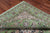 Green 9' Square Persian Nain Hand-Knotted Wool & Silk Rug - Q24077