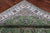 Green 9' Square Persian Nain Hand Knotted Wool & Silk Rug - Q24078